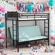 preview thumbnail 1 of 10, Modern Twin Over Full Multi-Function Metal Bunk Bed,Solid Construction,for Bedroom Black
