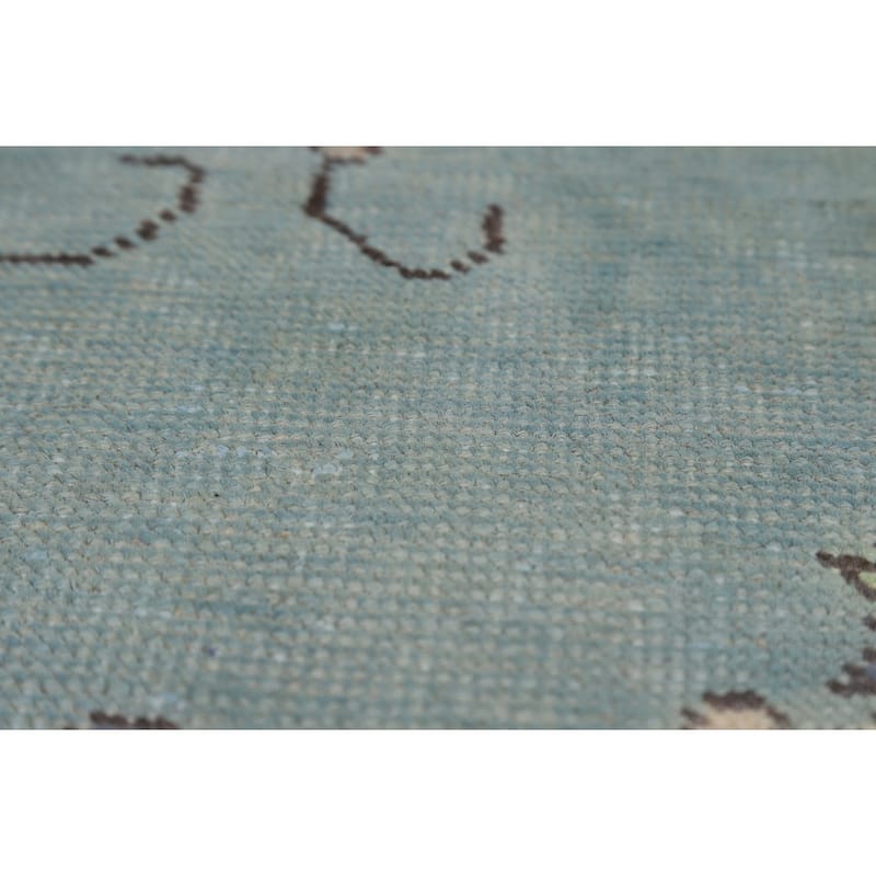 Geometric / Floral Tabriz Persian Area Rug Hand-Knotted Wool Carpet - 6'7"x 9'9"