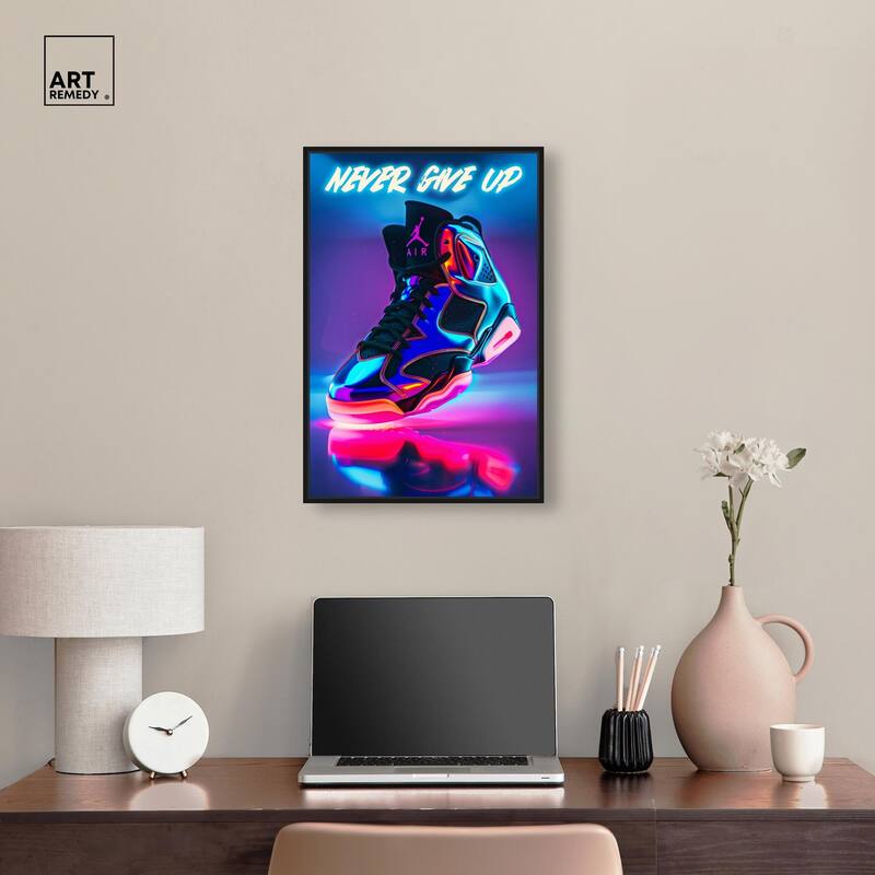 Cool Glow Sneaker Hype Canvas by Art Remedy