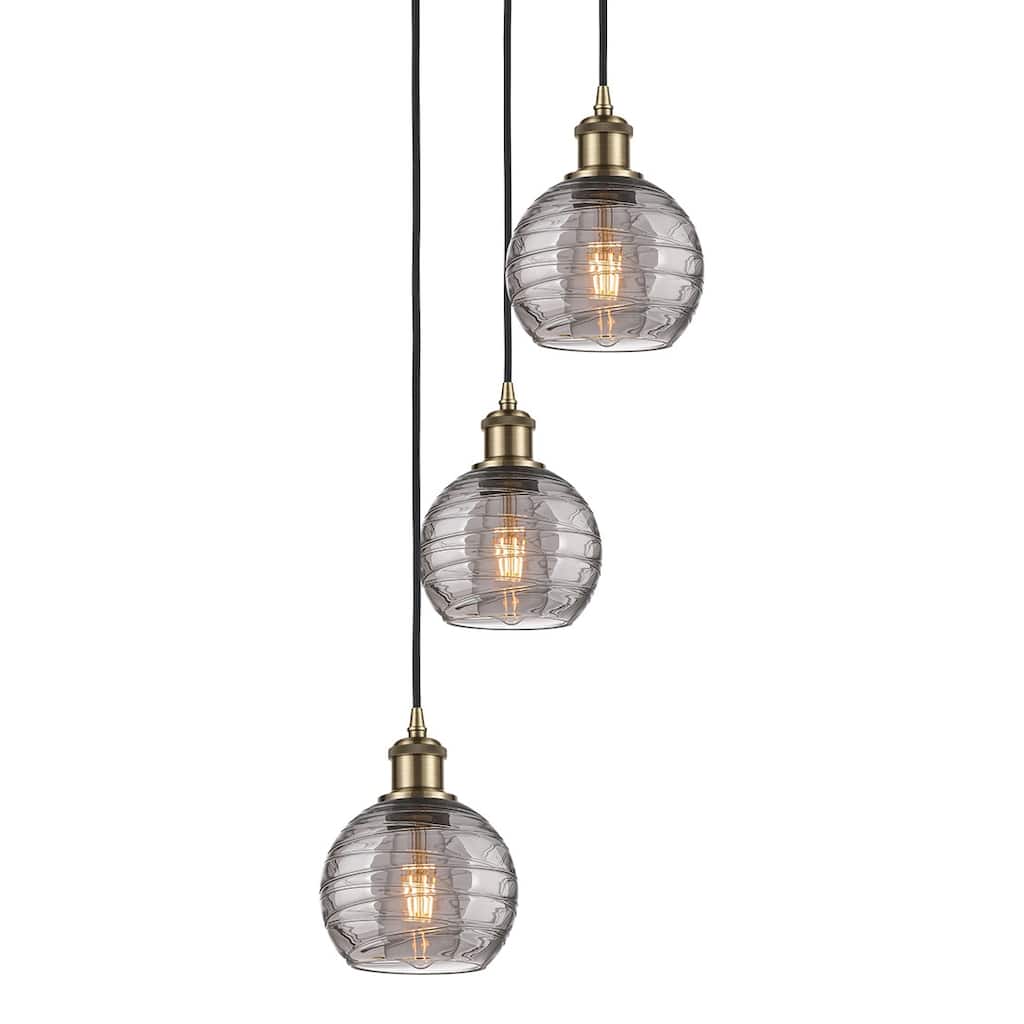 Innovations Lighting 113B-3P 25 12 Athens Deco Swirl Pendant Athens