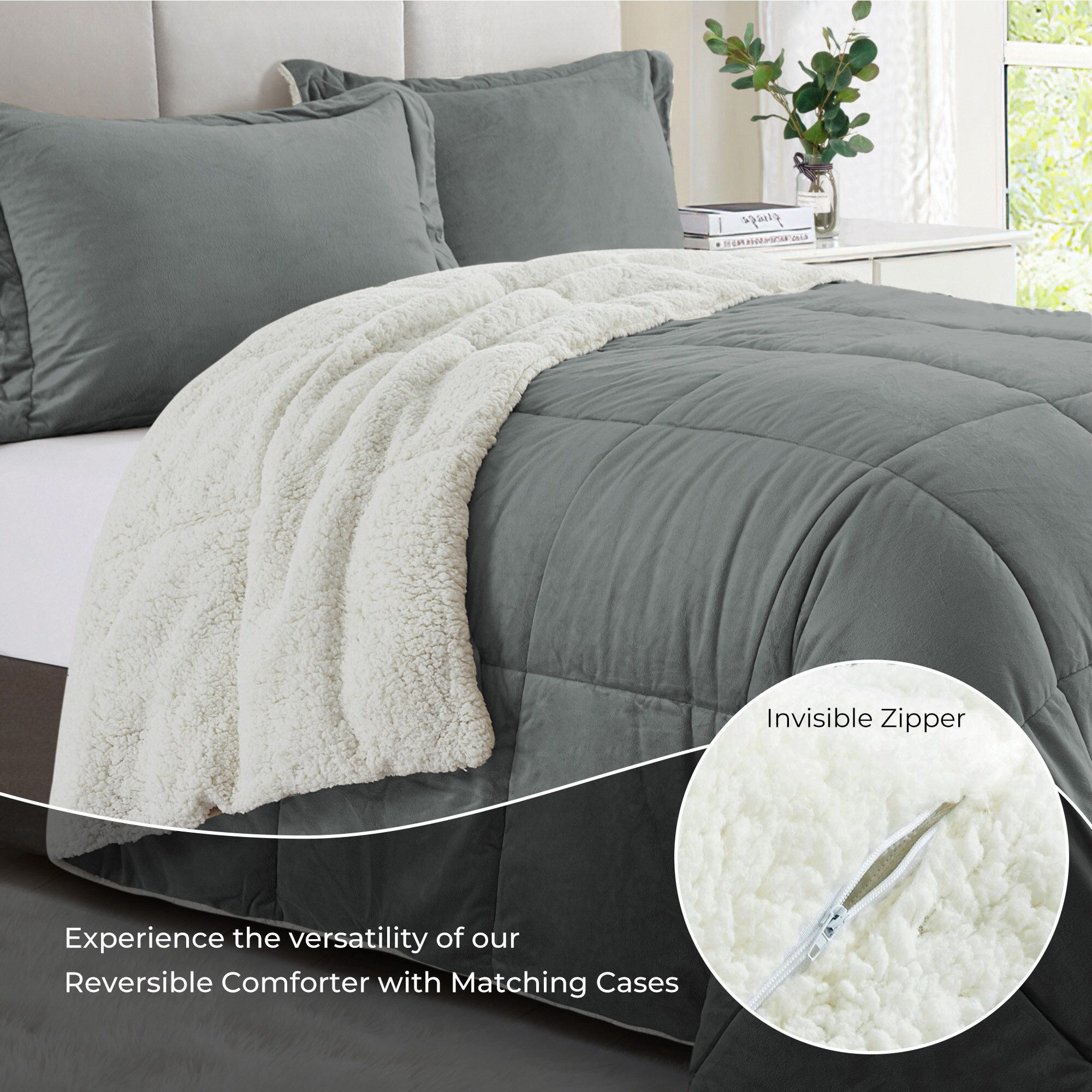 Sherpa down comforter best sale