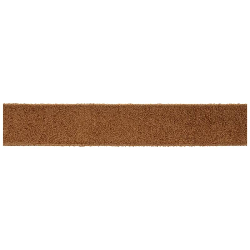 Polyester Fuzzy Wired Ribbon Set of 2 for Holiday Crafts and Decor - Brown