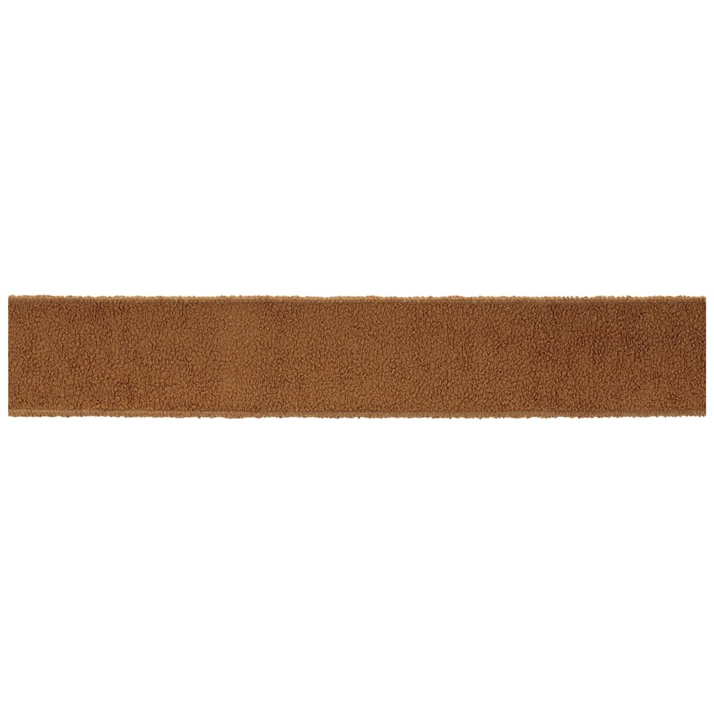 Fuzzy Brown Wired Ribbon (Set of 2) - N/A