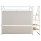 preview thumbnail 30 of 36, Metal Loft Bed with Wardrobe and Storage Shelves