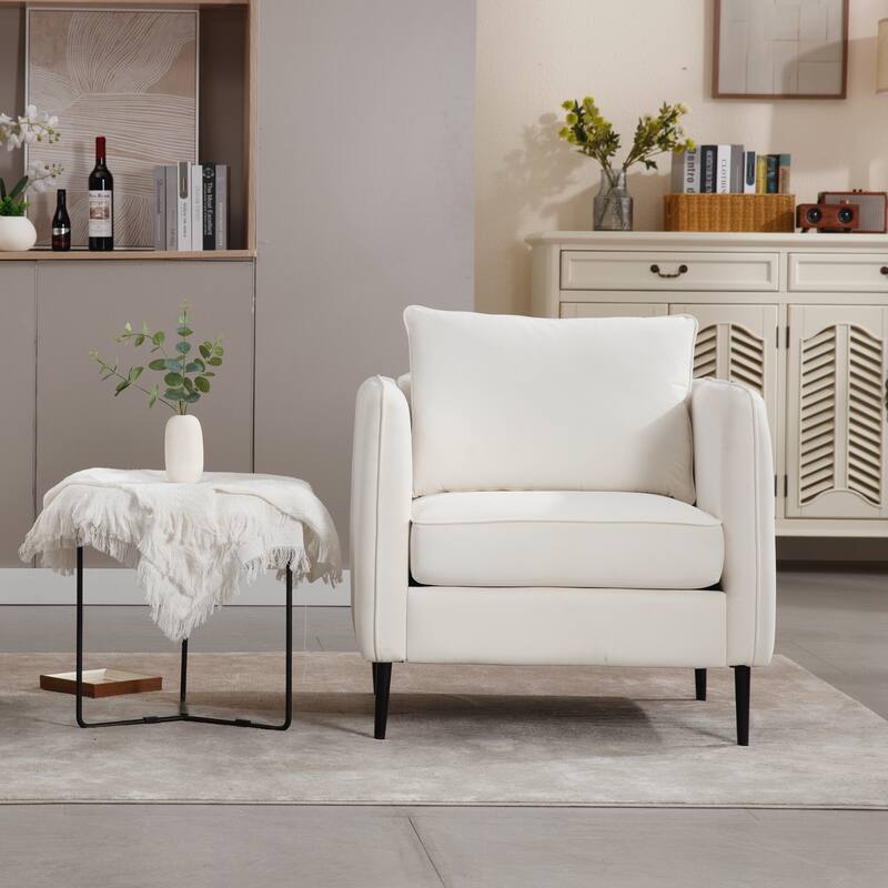 Accent Chair for Living Room, =Comfy Single Sofa Chair Mid-Century Modern Armchair