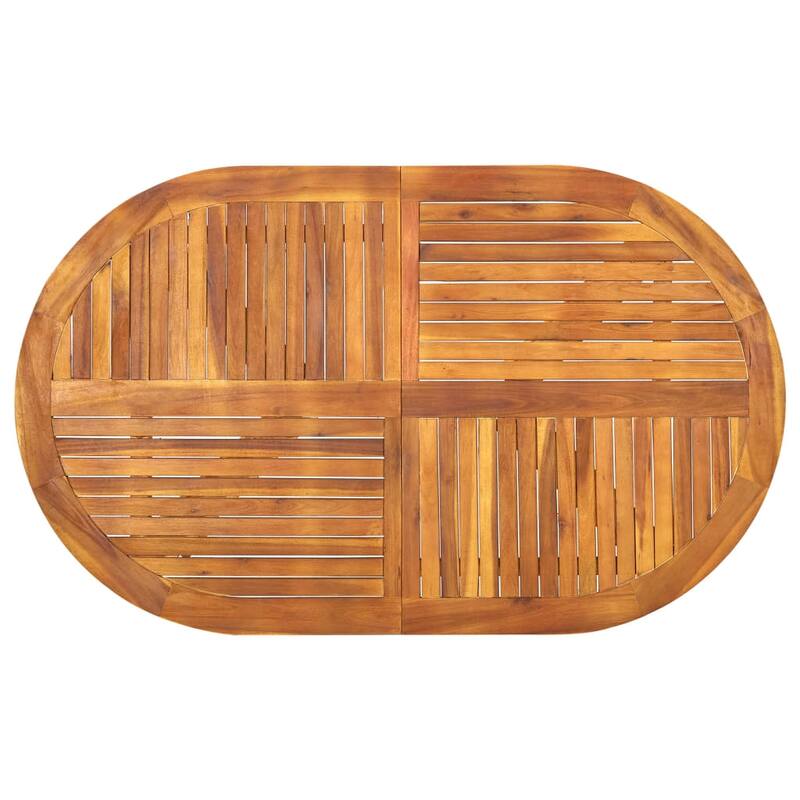 vidaXL Patio Table 59.1"x35.4"x29.5" Solid Acacia Wood - 59.1" x 35.4" x 29.5"