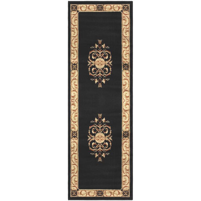 Superior Oversized Medallion Modern Bohemian Indoor Runner or Area Rug - 2' 7" x 6' - Royal Purple