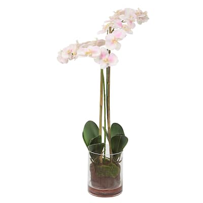 Uttermost Blush Pink And White Orchid - 11"W x 34"H x 11"D