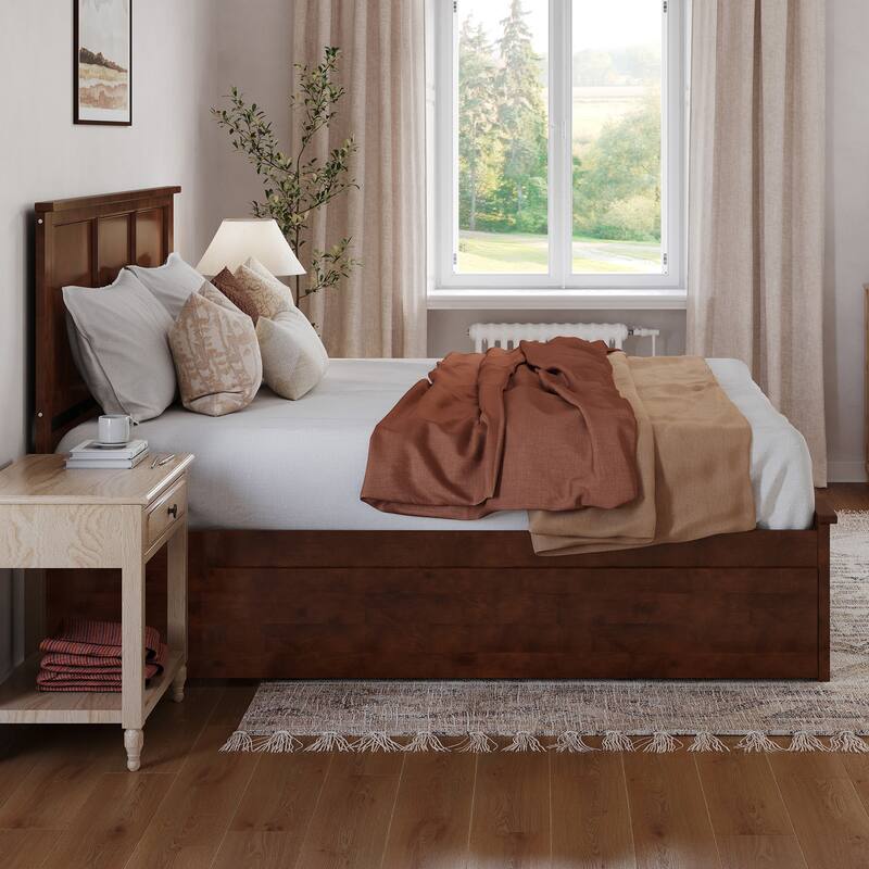 AFI Madison Platform Bed with Matching Footboard & Trundle