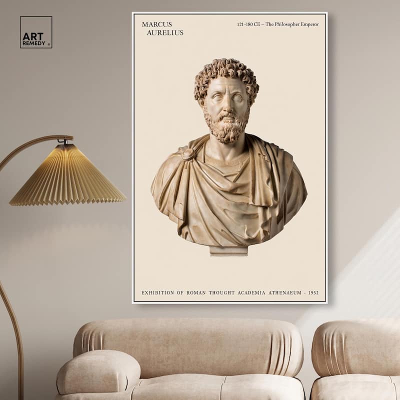 Philosopher Emperor's Gaze Canvas by Art Remedy