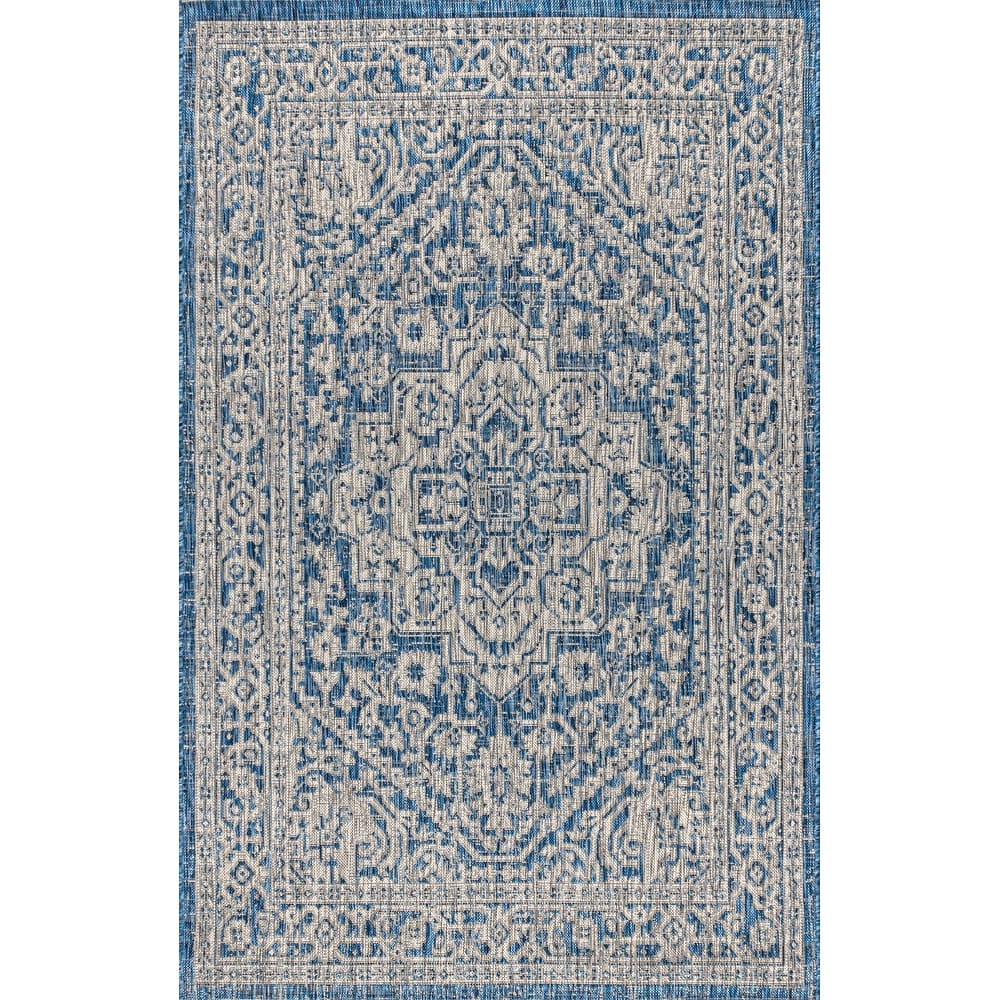 JONATHAN Y Rozetta Medallion Textured Weave Indoor/Outdoor Area Rug