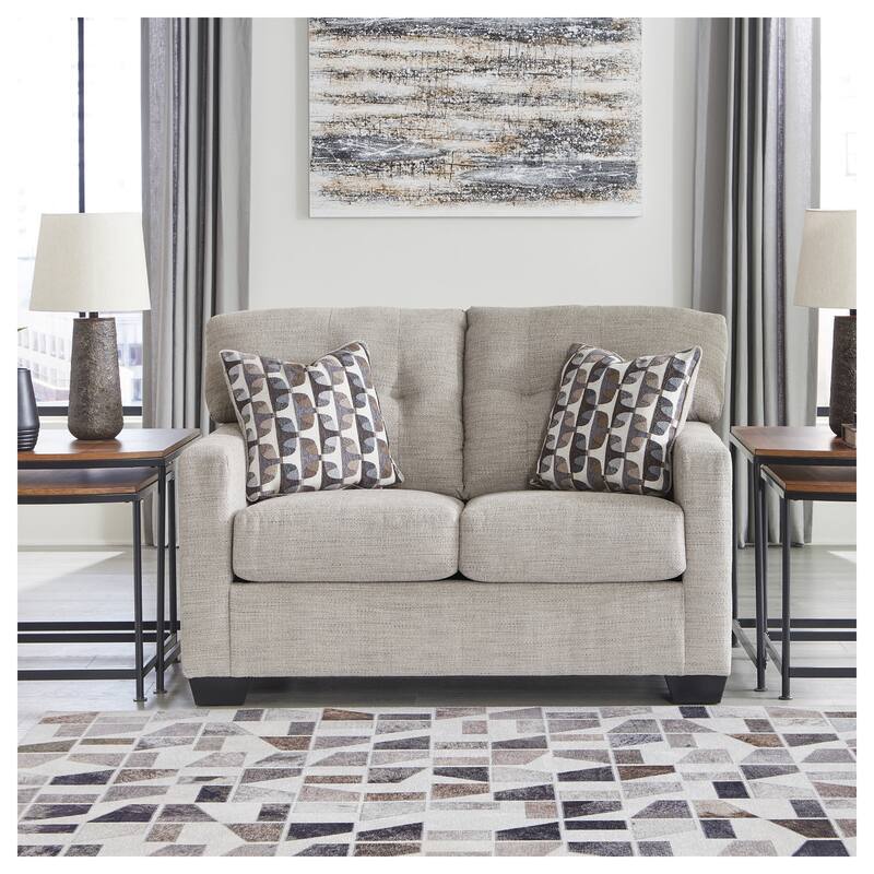 Signature Design by Ashley Mahoney Loveseat - 53"W x 38"D x 37"H - Pebble