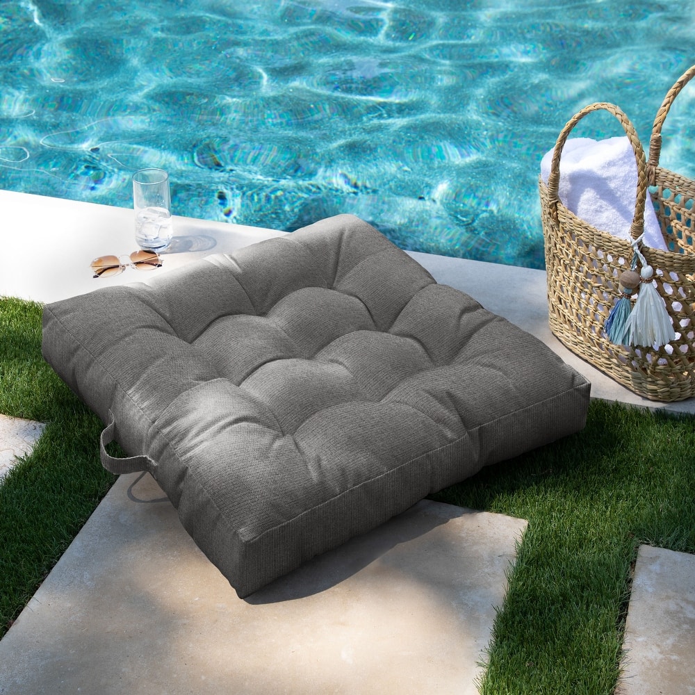 Sorra Home Sunbrella Outdoor Tufted Floor Pillow Single