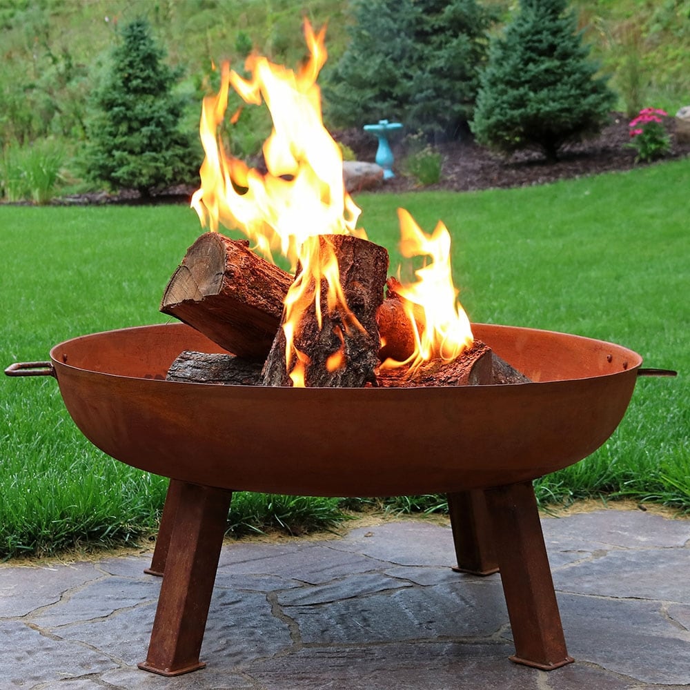 Shop Sunnydaze Outdoor Large Rustic Cast Iron Wood Burning Fire