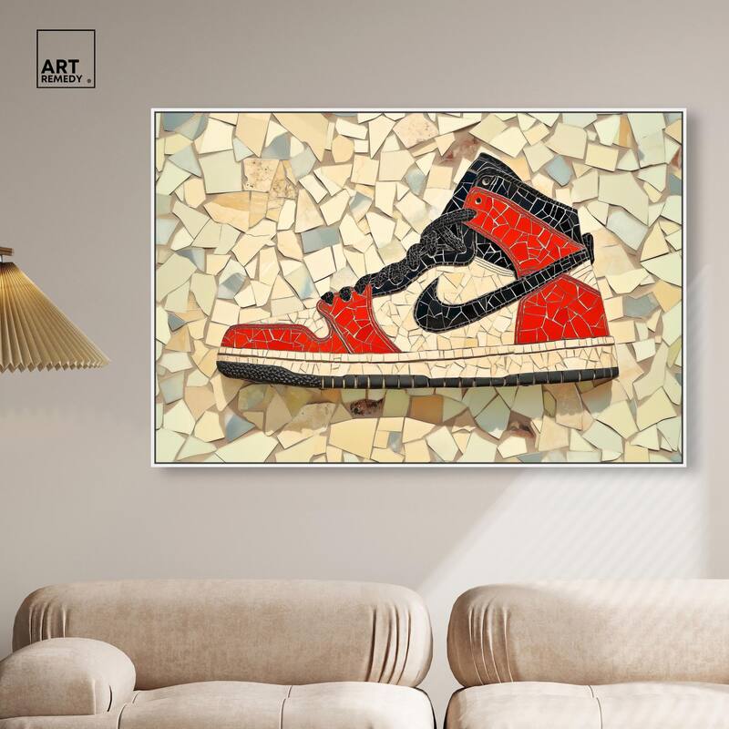 Mosaic Sneaker Canvas by Art Remedy