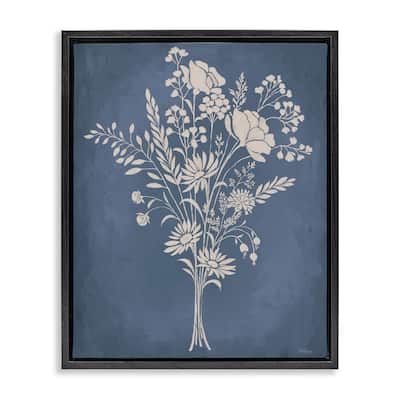 Stupell Garden Bundle over Blue Framed Floater Canvas Wall Art Design By Cat Thurman Designs