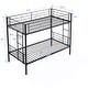 preview thumbnail 7 of 5, Black Twin over Twin Size Metal Bunk Bed with Ladder