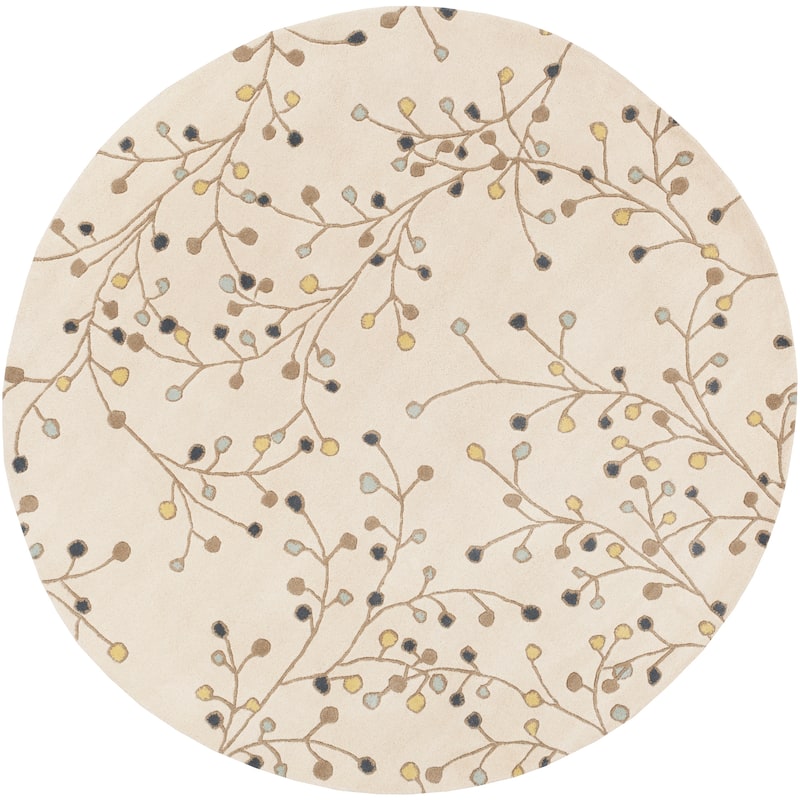 Sakura Handmade Transitional Floral Wool Area Rug