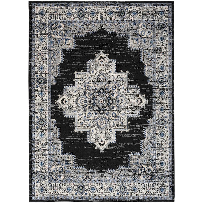 Porch & Den Dobbin Vintage Persian Medallion Farmhouse Area Rug