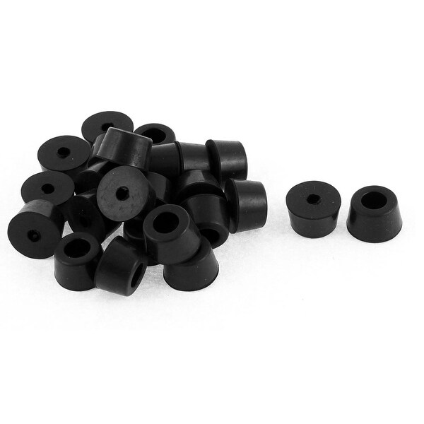 Shop 24pcs 4mm Hole 17mm x 10mm Nonslip Rubber Furniture Foot Covers ...
