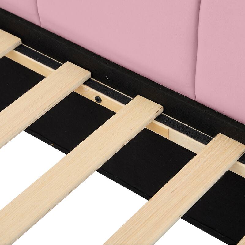 L-Shape Garden Backrest Daybed, Velvet Upholstered Sofabed with 2 Drawers, Soft Fabric Headboard Platform Bed Frame