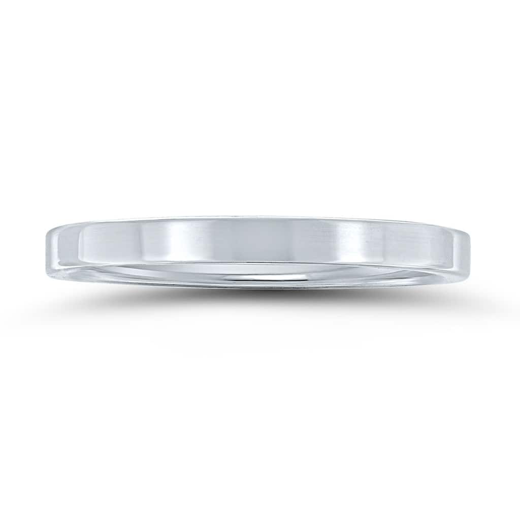 2mm Flat Comfort Fit Wedding Band in 950 Platinum