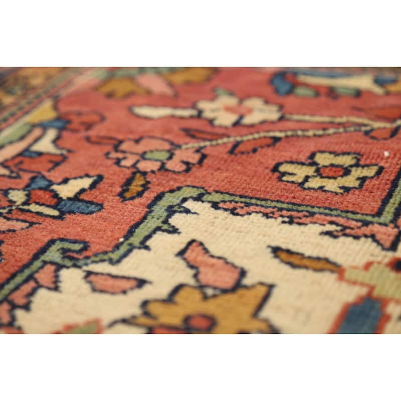 Vegetable Dye Sarouk Farahan Persian Area Rug Hand-Knotted Wool Carpet - 9'1"x 12'6"