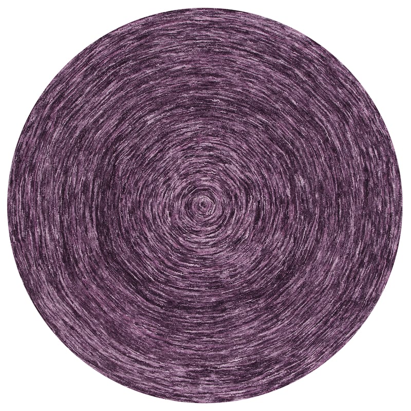 SAFAVIEH Handmade Ikat Jaycie Wool Rug - 6' Round - Purple - Round