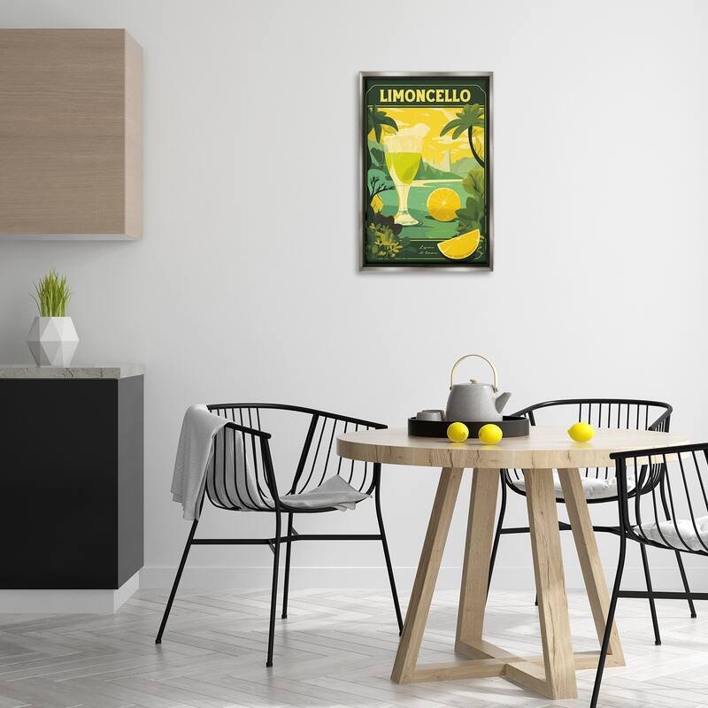 Stupell Lemon Cocktail in Tropical Scene Framed Floater Canvas Wall Art Design By Andreas Magnusson
