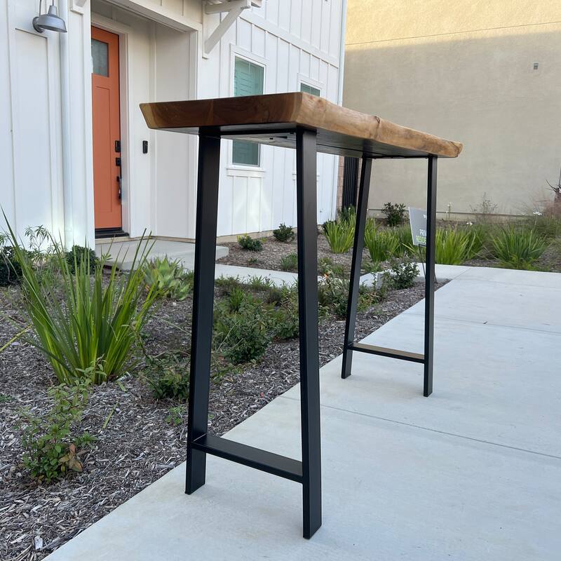 Live Edge Teak Console Table Handmade Farmhouse Table Entry Table