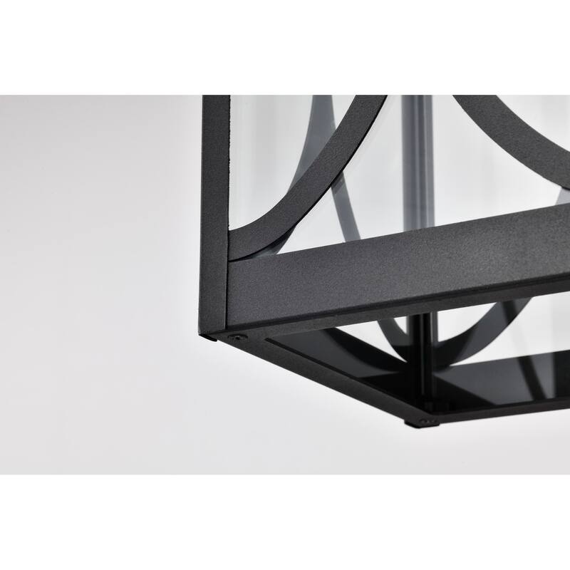 Oaklyn 1 Light Hanging Lantern Matte Black with Clear Glass