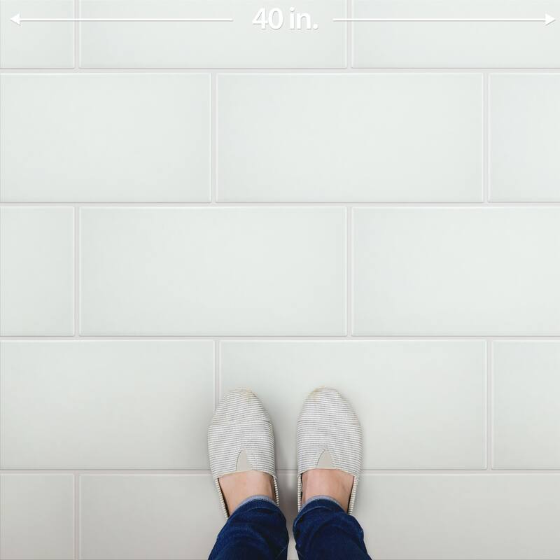 Merola Tile Piscina Brick Matte Blanco 9-5/8" x 19-1/2" Porcelain Floor and Wall Tile