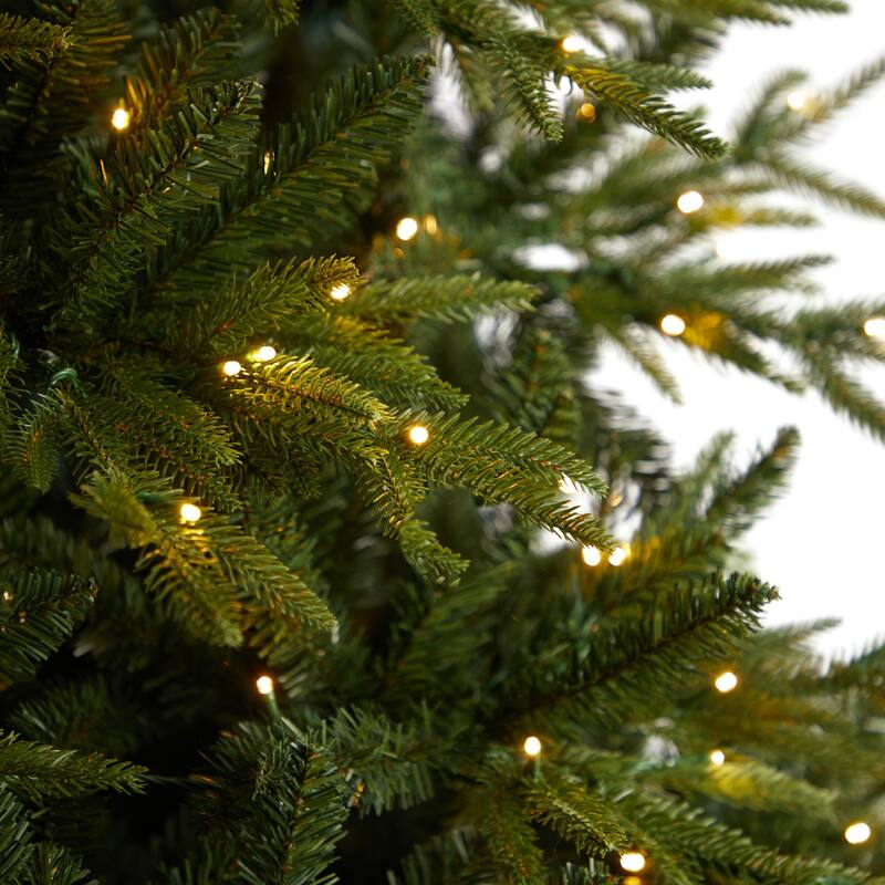 9ft. Fir Look Artificial Christmas Tree with 900 Multi LED Lights & 4600 Branches - Majestic Holiday X-Mas Centerpiece