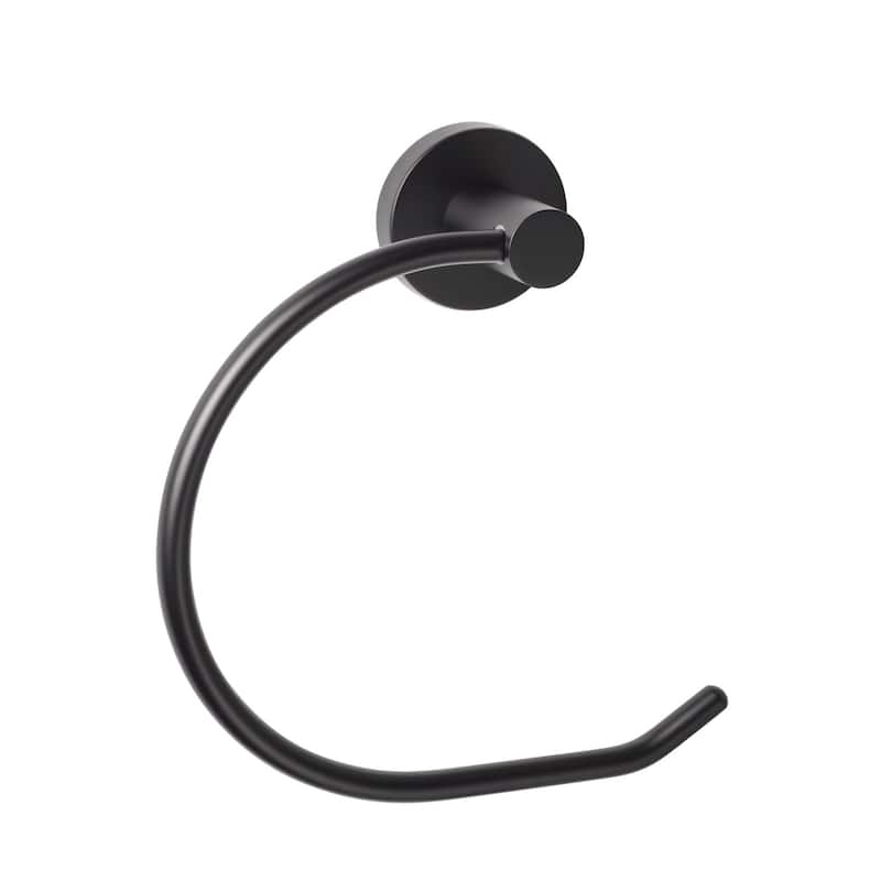 Sure-Loc LG-TR2SB Lugano 4" Wall Mounted Towel Ring - Flat Black