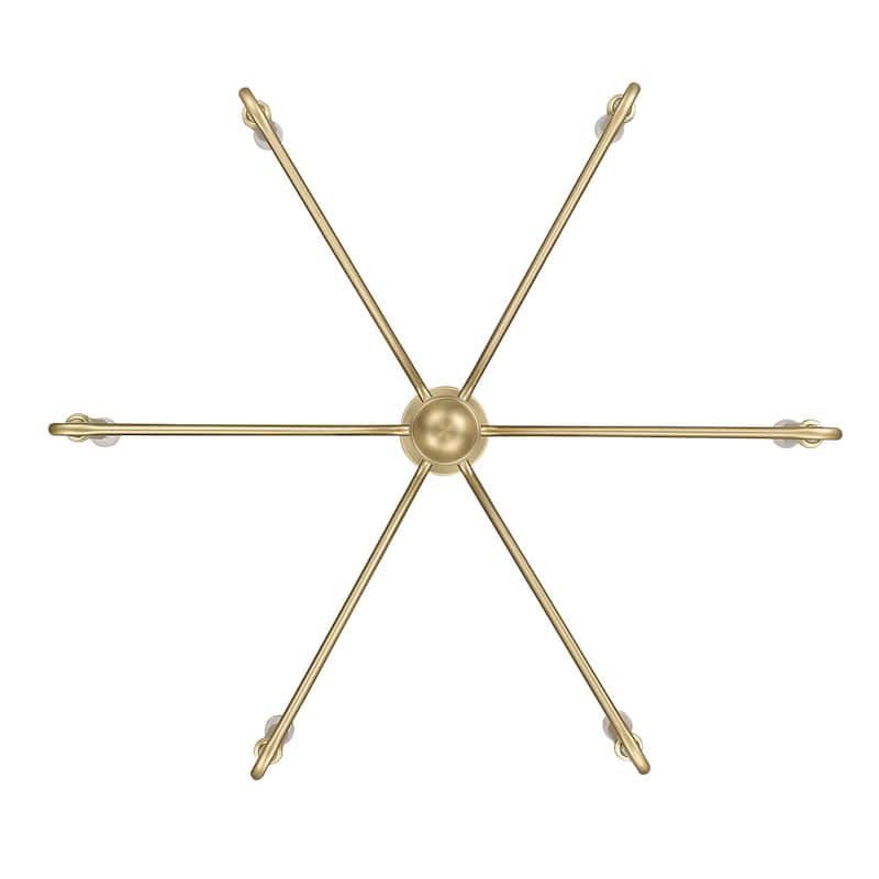 Golden Lighting 3690-6 Kennedy 6 Light 30" Wide Taper Candle Style