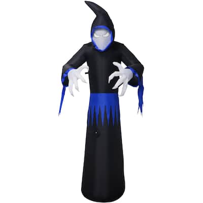 Haunted Hill Farm 8-Ft. Tall Pre-lit Musical Inflatable Grim Reaper