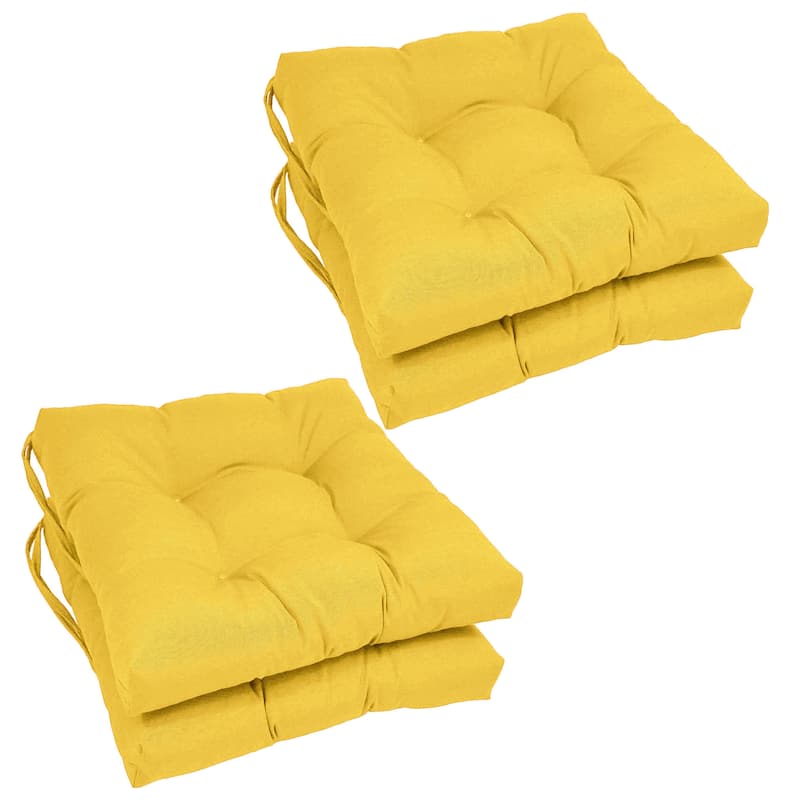 16-inch Square Indoor Chair Cushions (Set of 2, 4, or 6) - 16" x 16" - Set of 4 - Sunset