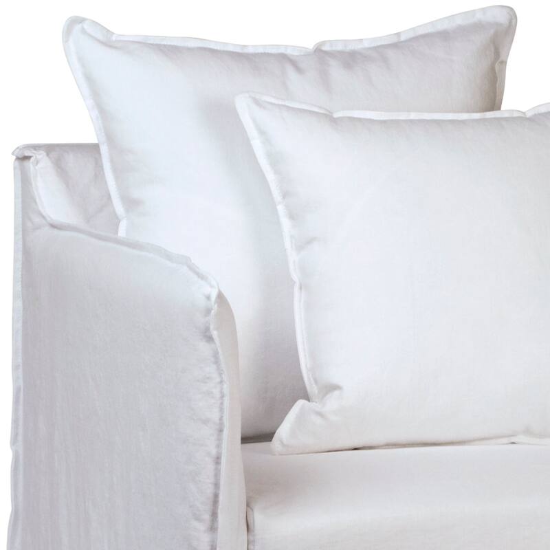 Caleb Linen Upholstered Occasional Chair, White