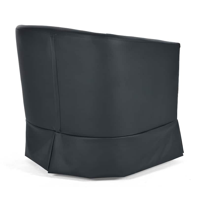 PU 360° Swivel Accent Chairs with Ergonomic Back and 220lb Weight Capacity
