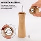 preview thumbnail 3 of 5, Salt and Pepper Grinder Wooden Mills Shaker w Adjustable Coarseness - 8.5", 2pcs
