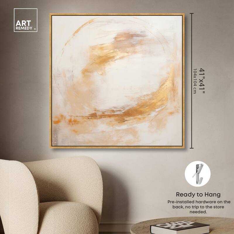 Golden Orb I Canvas by Art Remedy