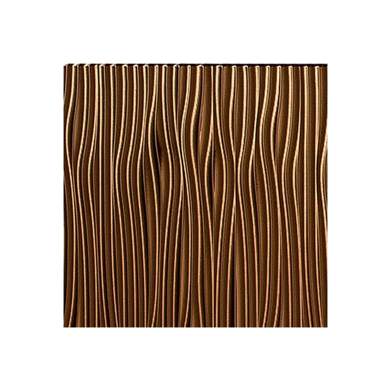 FASÄDE Waves Vertical 4-foot x 8-foot PVC Wall Panel in Oil Rubbed Bronze - Sample
