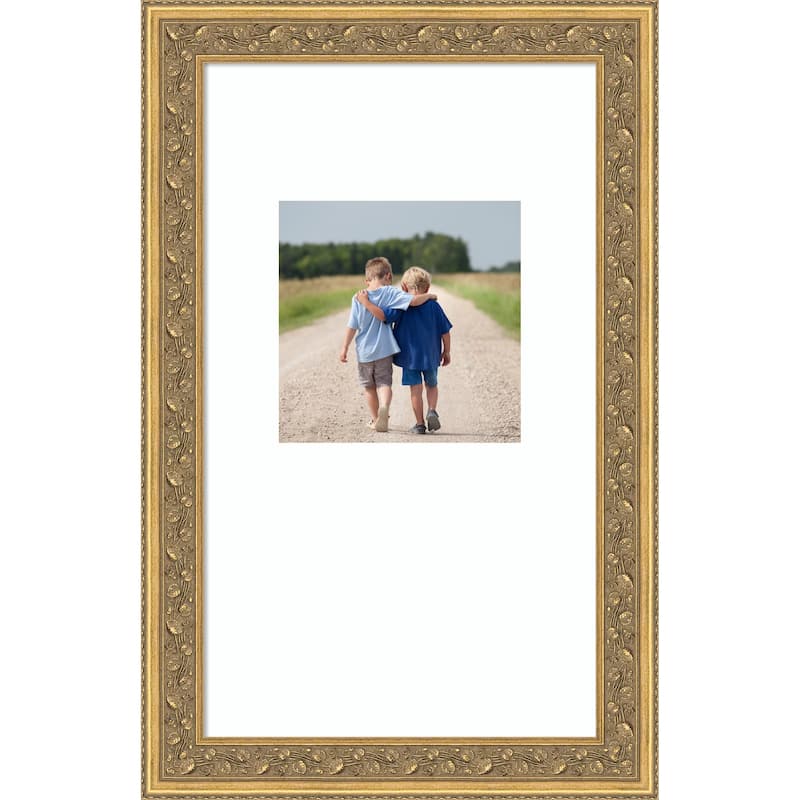 Carter Dark Gold Picture Frame, Photo Frame - 13x22 Matted to 8x8