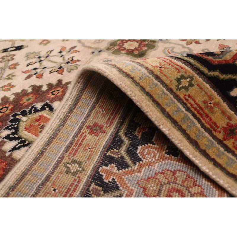 ECARPETGALLERY Hand-knotted Jules Sultane Ivory Wool Rug - 8'11 x 12'0