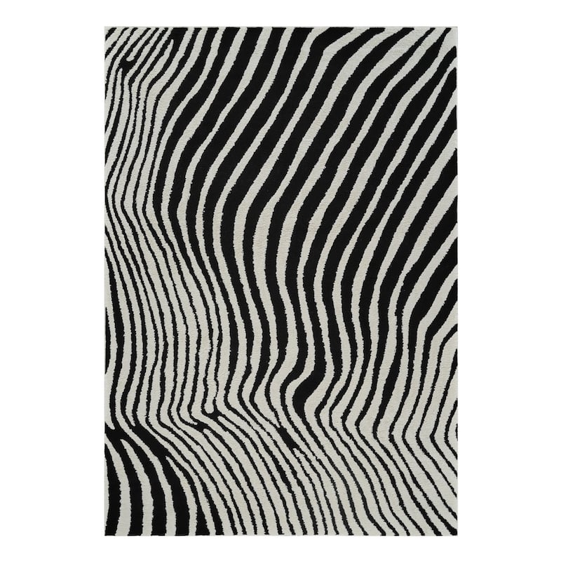 Distressed Abstract Modern Stain Resistant Woven Durable Area Rug - 8' X 11'