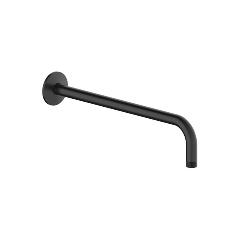 Design House 841494 14-9/16" Shower Arm with Flange, and Escutcheon - Matte Black