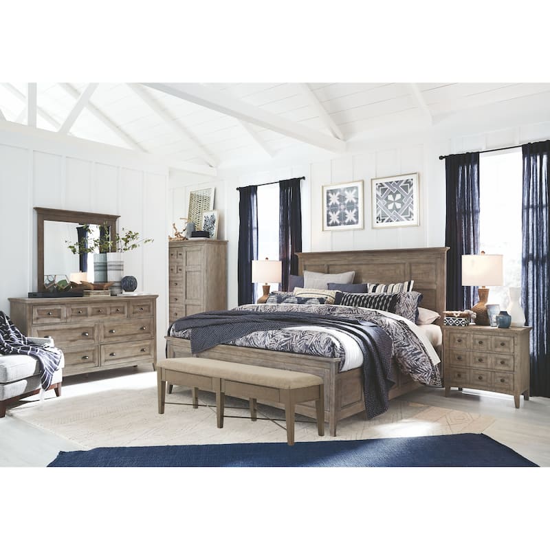 Magnussen Home Paxton Place Dovetail Grey Panel Storage Bed