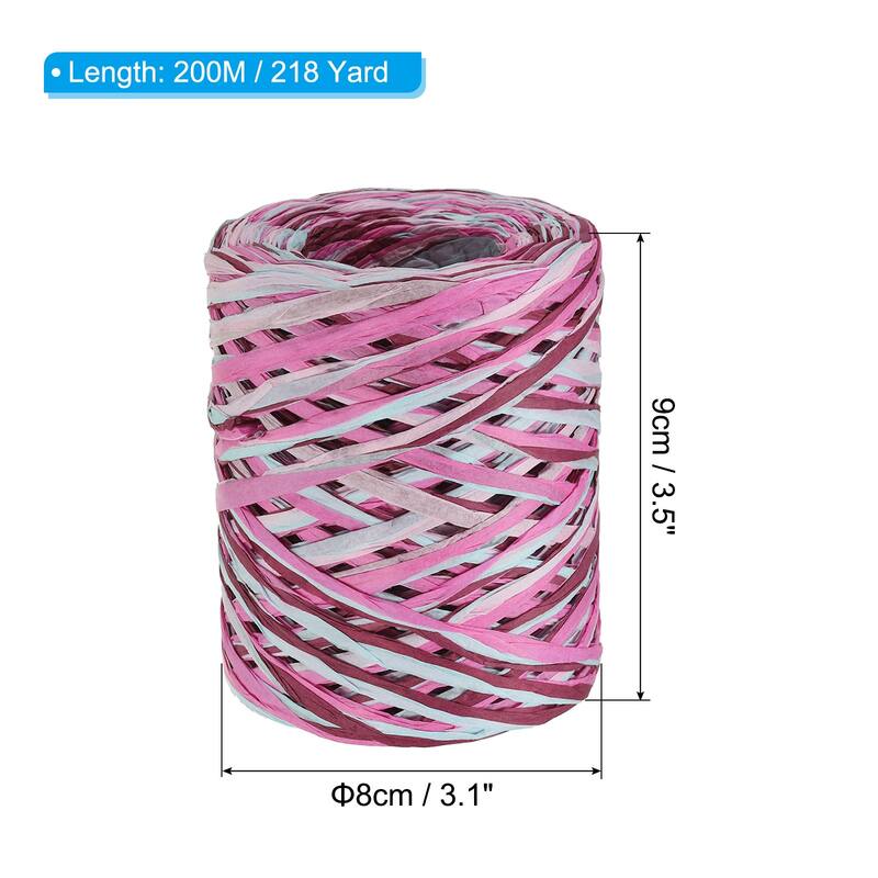 219 Yard Raffia Ribbon Raffia Paper Craft Ribbon - 219 Yards - Red, Rose Red