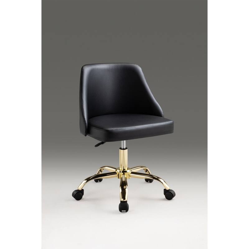 office chair with chrome base - black/Gold