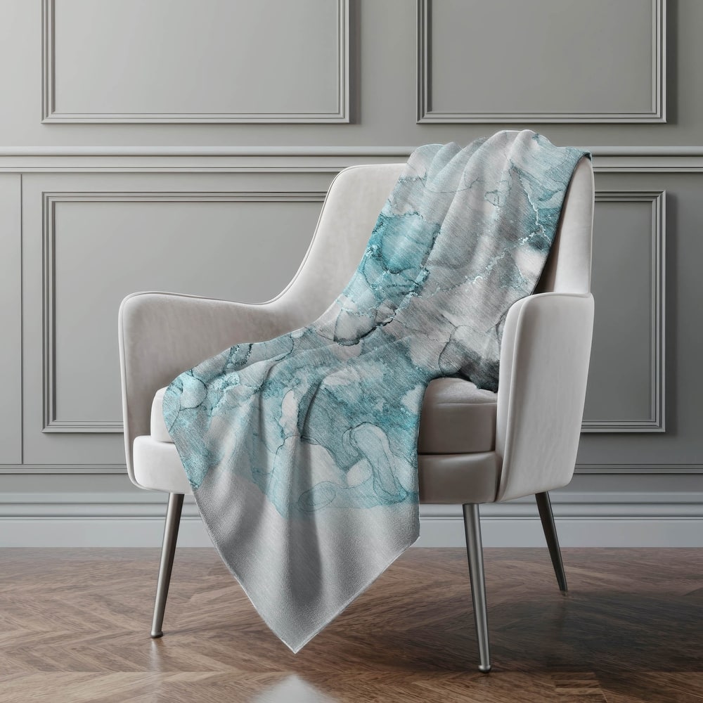 Premium Machine Washable Abstract Contemporary Sherpa Throw Blanket